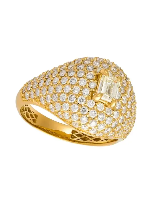 Wish Fine Jewelry 4ct Diamond 18K Gold Statement Ring