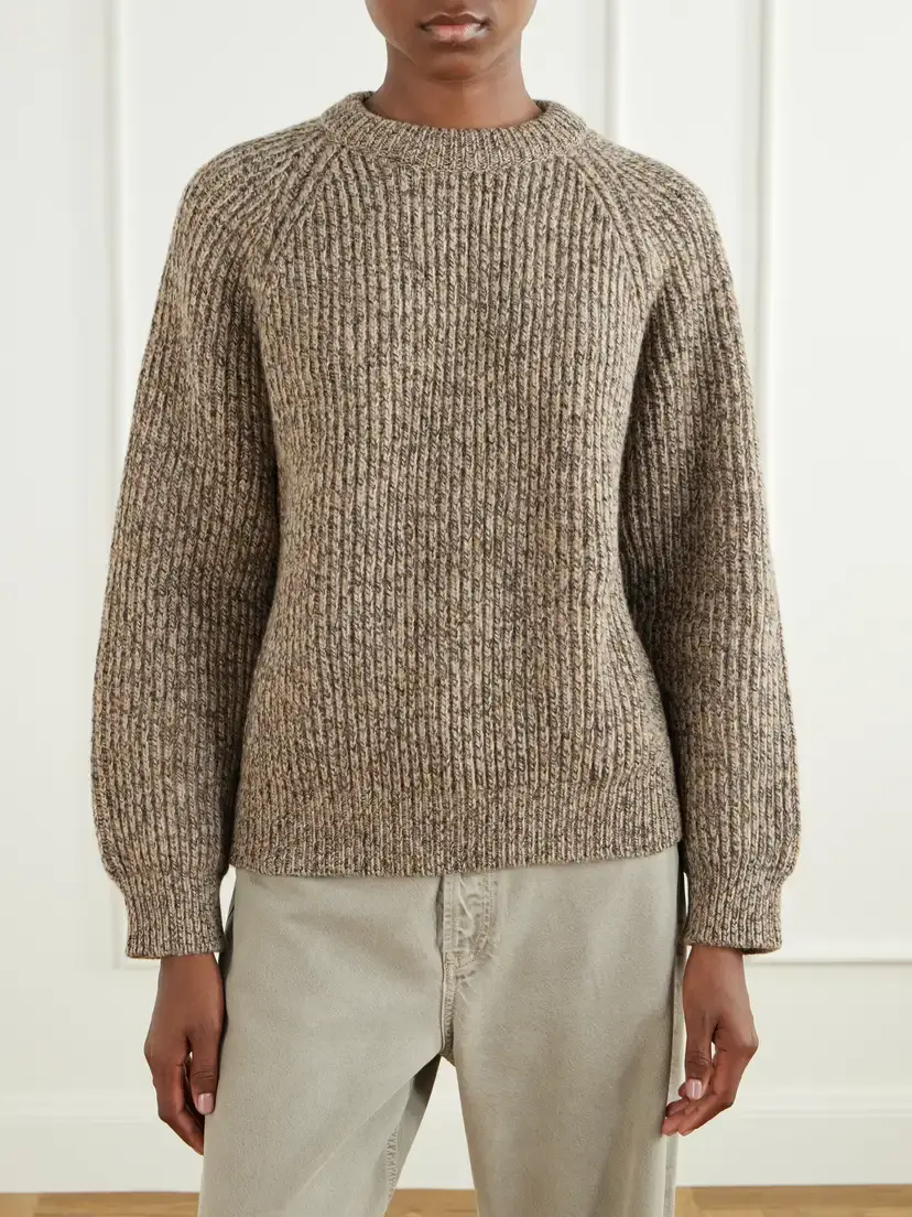 Daughter Ribbed Mélange Wool Sweater | Thumbnail 3 Daughter Ribbed Mélange Wool Sweater | Thumbnail 3