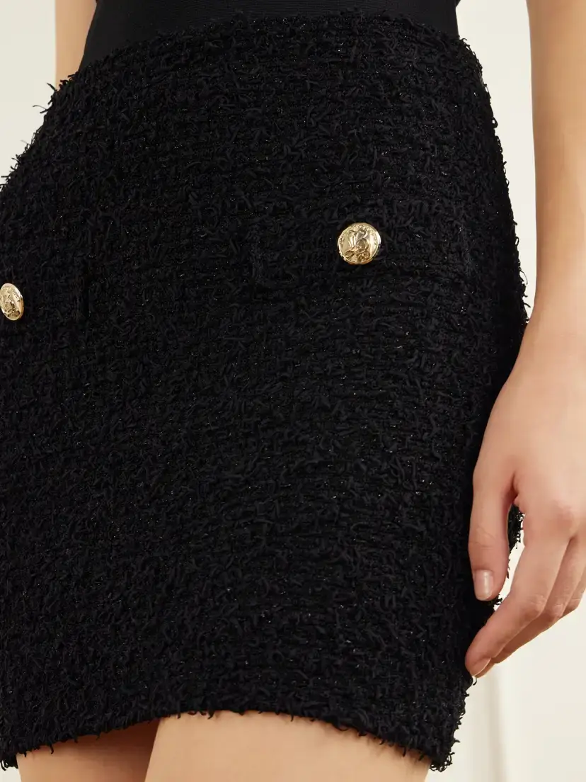 Balmain Tweed Embellished Mini Skirt | Thumbnail 5 Balmain Tweed Embellished Mini Skirt | Thumbnail 5