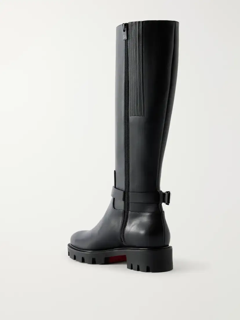 Christian Louboutin Dianouchette Lug Buckled Leather Knee Boots | Thumbnail 3 Christian Louboutin Dianouchette Lug Buckled Leather Knee Boots | Thumbnail 3