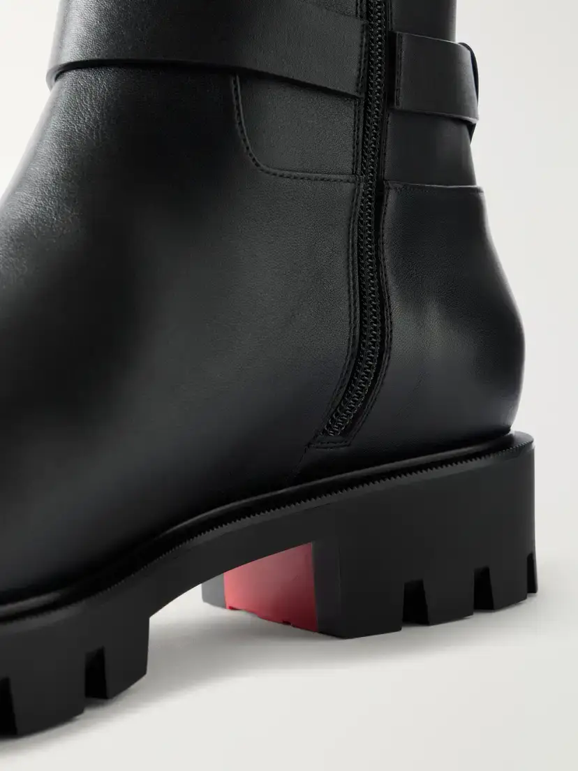 Christian Louboutin Dianouchette Lug Buckled Leather Knee Boots | Thumbnail 5 Christian Louboutin Dianouchette Lug Buckled Leather Knee Boots | Thumbnail 5