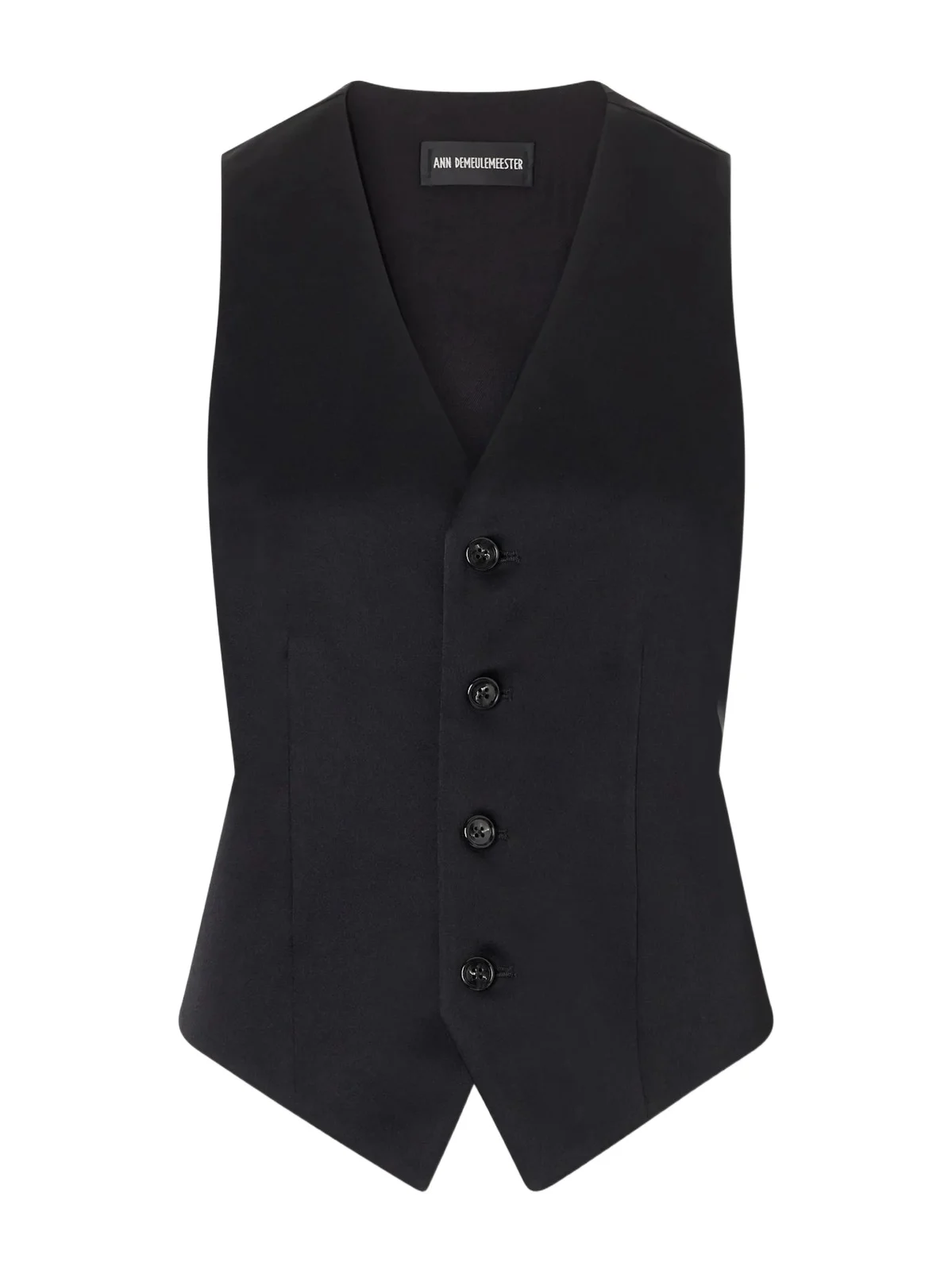 Ann Demeulemeester Stanse Belted Crepe Vest