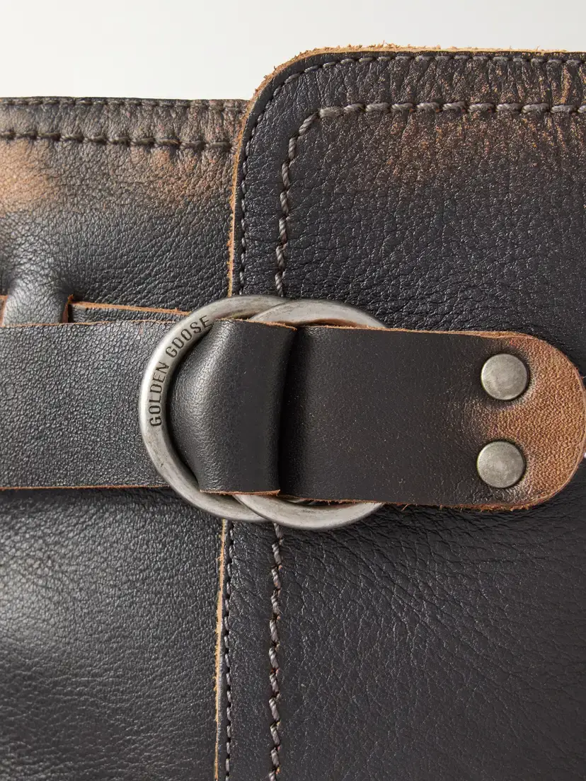 Golden Goose Kurt Distressed Leather Knee Boots | Thumbnail 5