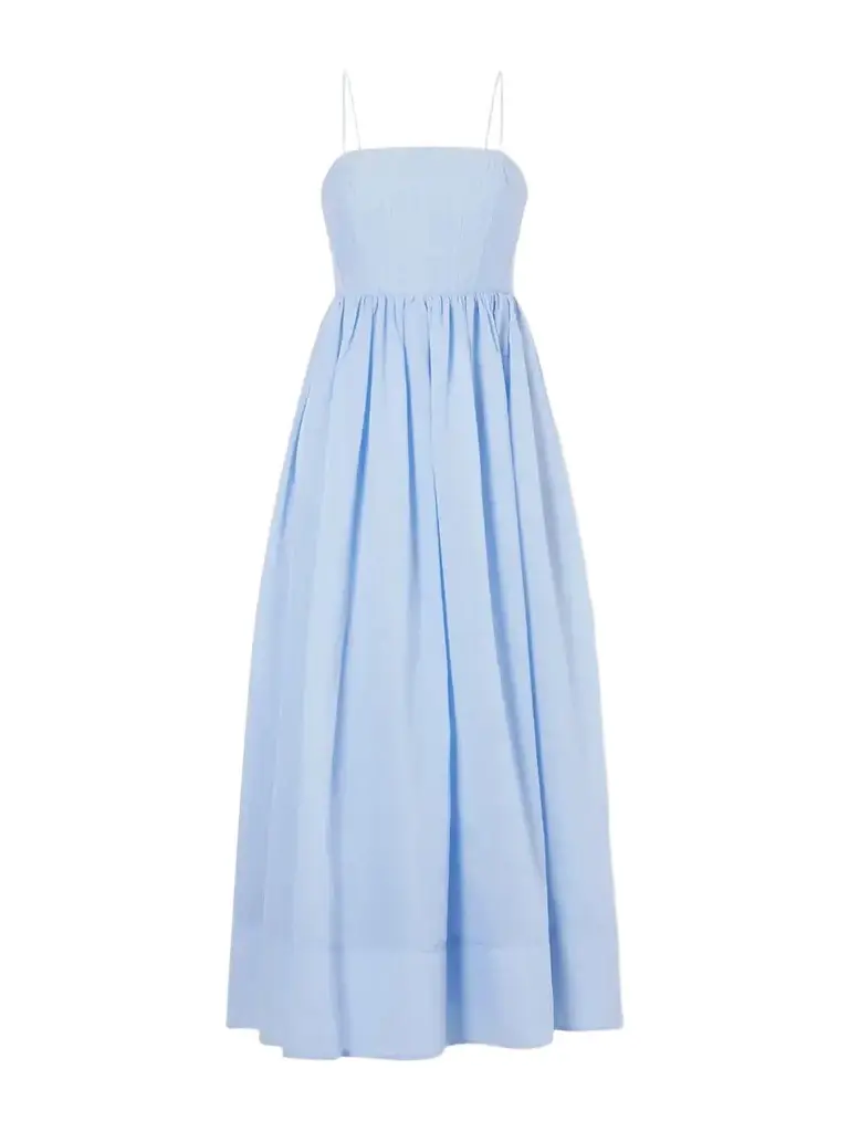 Aje Rosie Cotton And Silk-blend Poplin Maxi Dress