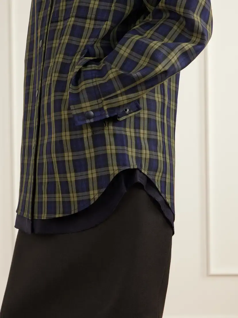 Tibi Checked Shirt Jacket | Thumbnail 5 Tibi Checked Shirt Jacket | Thumbnail 5
