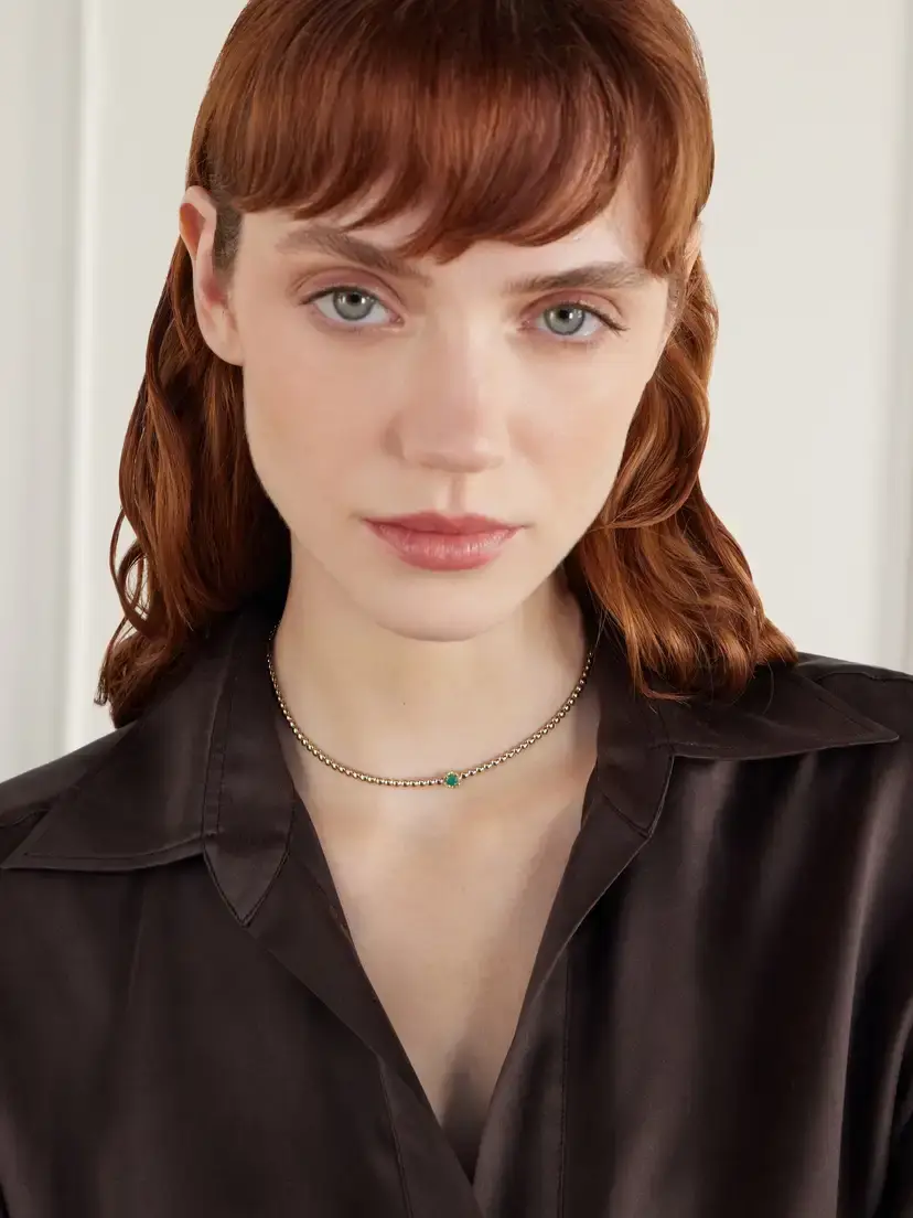 Jennifer Meyer 18-karat Gold Emerald Necklace | Thumbnail 2 Jennifer Meyer 18-karat Gold Emerald Necklace | Thumbnail 2