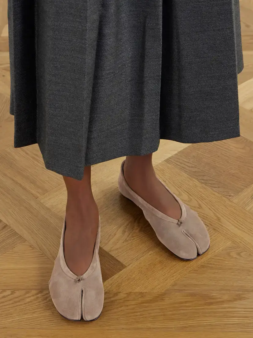 Maison Margiela Tabi Split-toe Suede Ballet Flats | Thumbnail 2