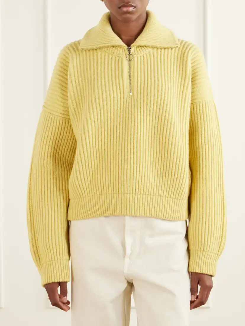 Daughter Ribbed Wool Half-zip Sweater | Thumbnail 3 Daughter Ribbed Wool Half-zip Sweater | Thumbnail 3
