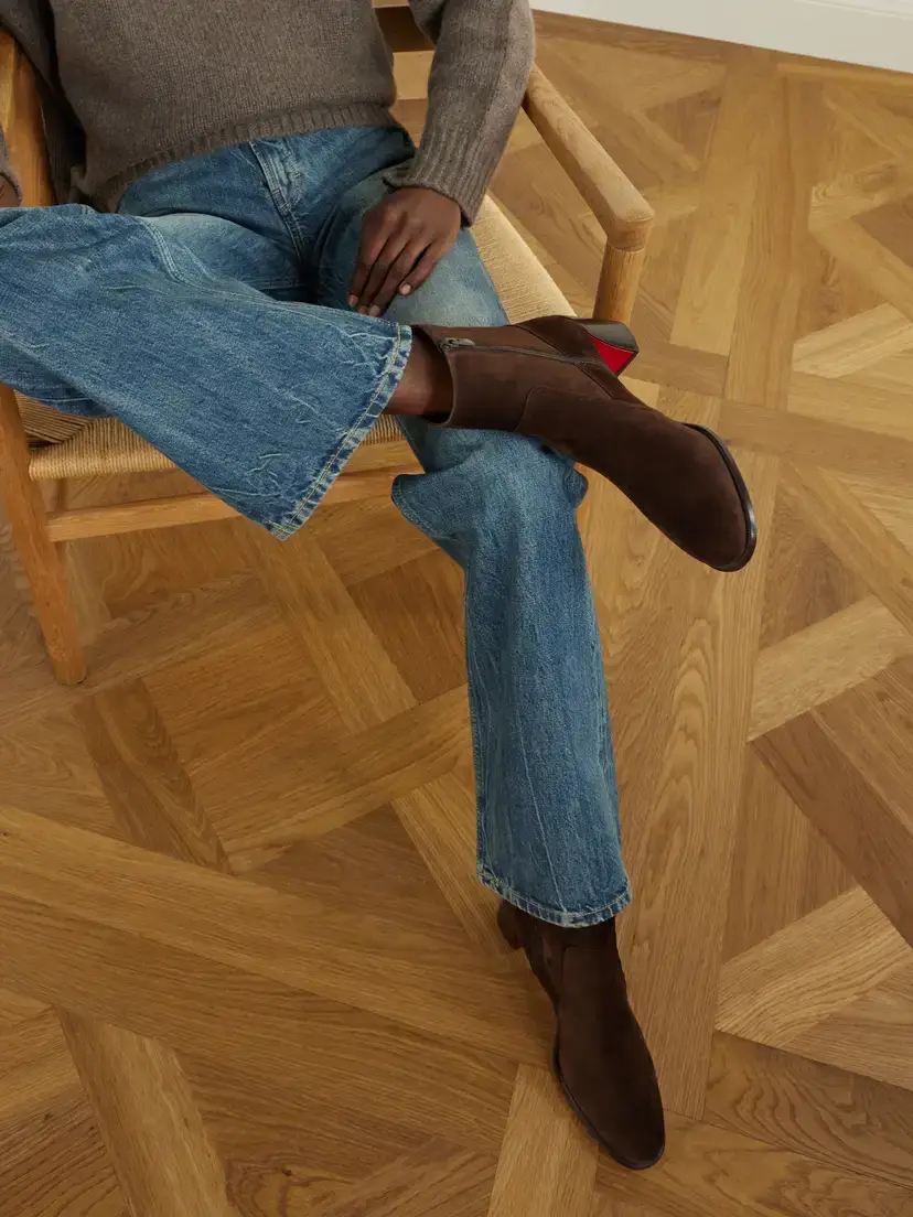 Christian Louboutin Ira 55 Suede Ankle Boots | Thumbnail 2 Christian Louboutin Ira 55 Suede Ankle Boots | Thumbnail 2