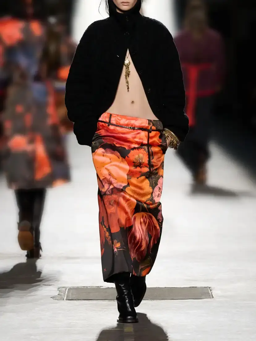 Dries Van Noten Floral-print Duchesse-satin Midi Skirt | Thumbnail 6 Dries Van Noten Floral-print Duchesse-satin Midi Skirt | Thumbnail 6