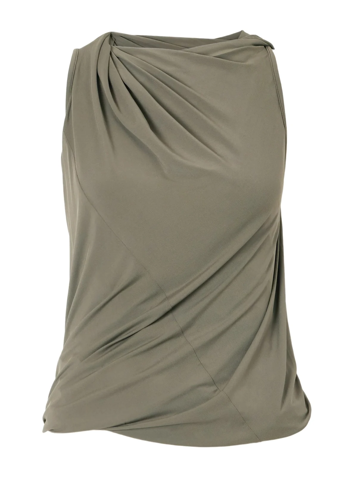 Rick Owens Luna Draped Crepe-jersey Tank