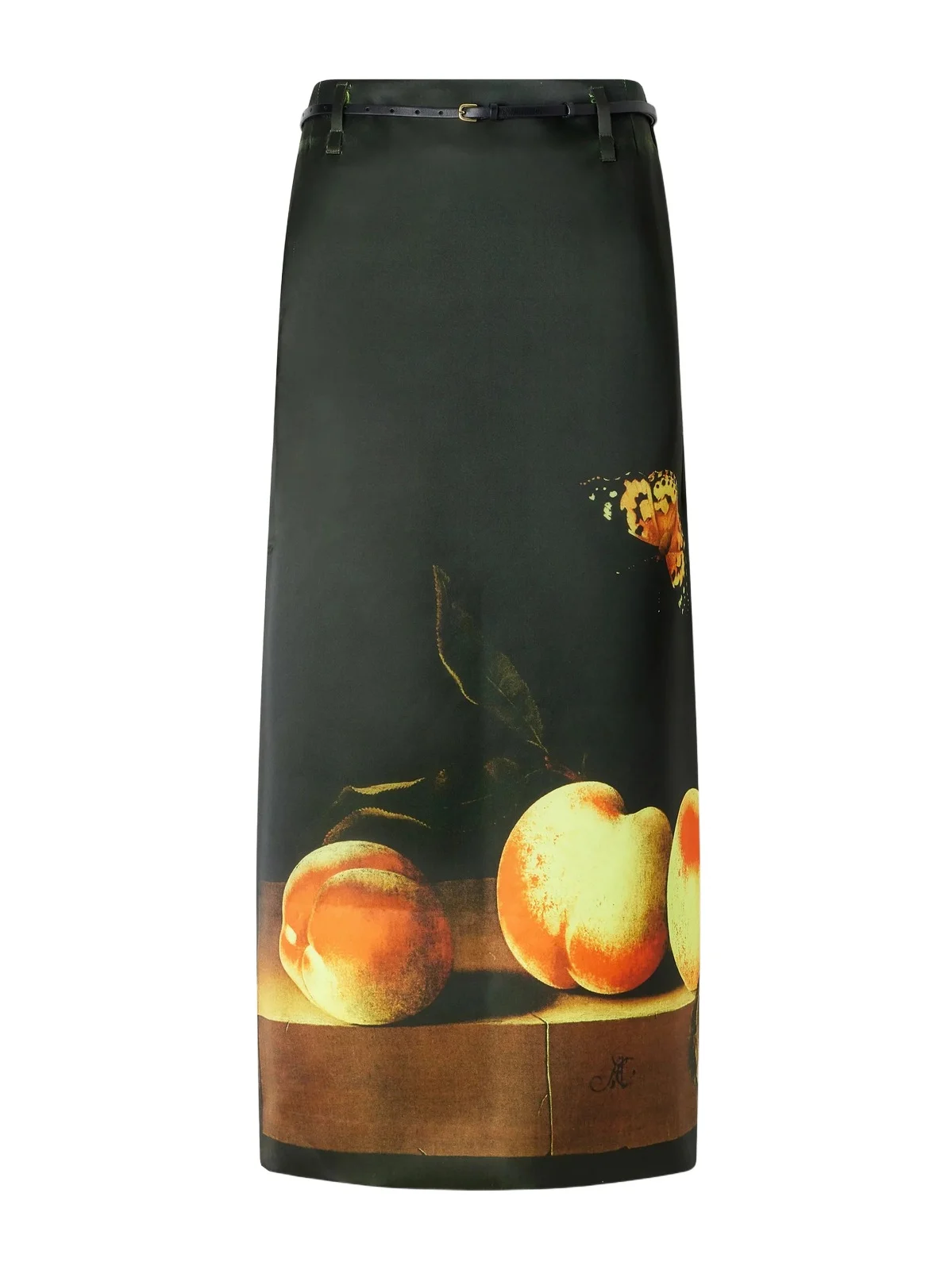 Dries Van Noten Printed Duchesse-satin Midi Skirt