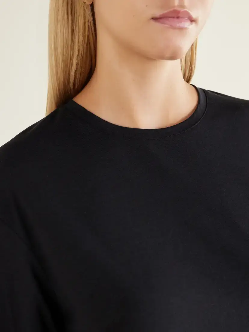 TOTEME Lyocell And Cotton-blend Jersey T-shirt | Thumbnail 5 TOTEME Lyocell And Cotton-blend Jersey T-shirt | Thumbnail 5