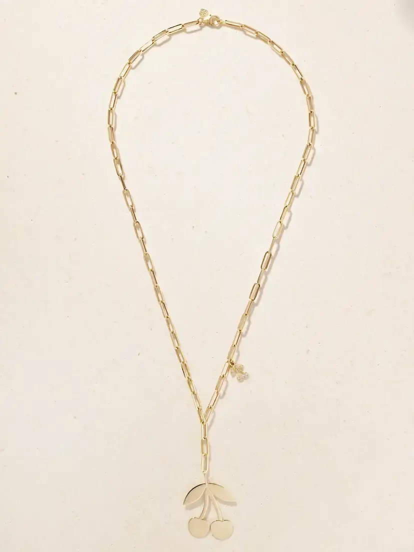 Sydney Evan Cherry 14-karat Gold Necklace | Thumbnail 4 Sydney Evan Cherry 14-karat Gold Necklace | Thumbnail 4