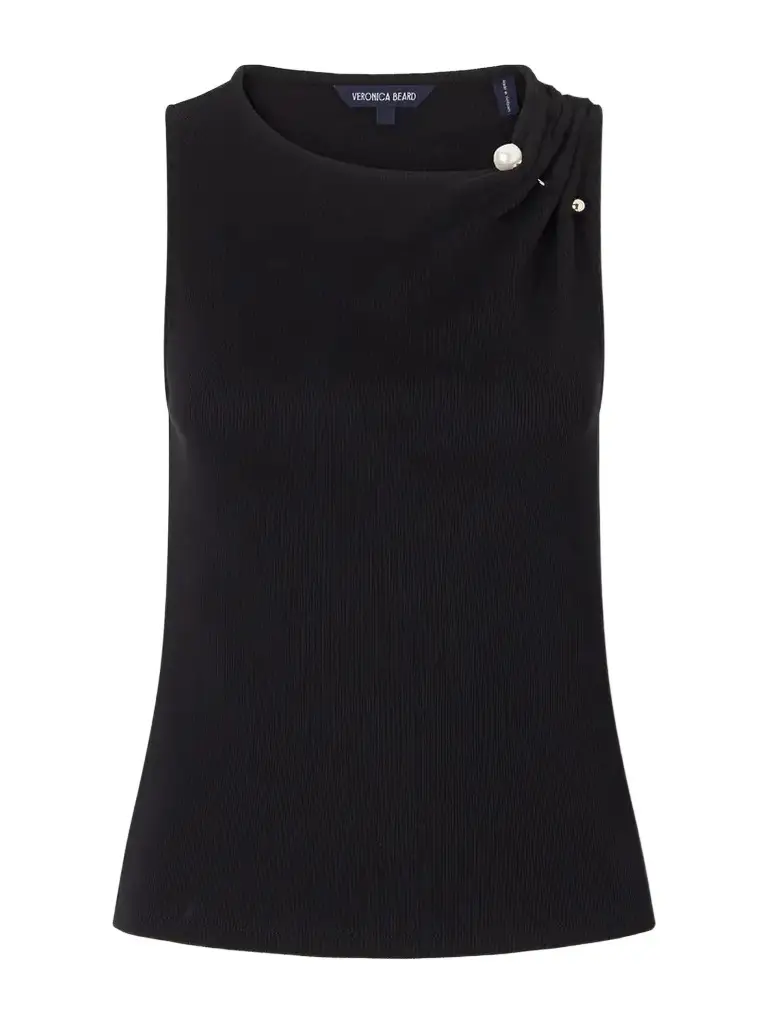 Deylin Embellished Ribbed Stretch-cotton Tank Deylin Embellished Ribbed Stretch-cotton Tank