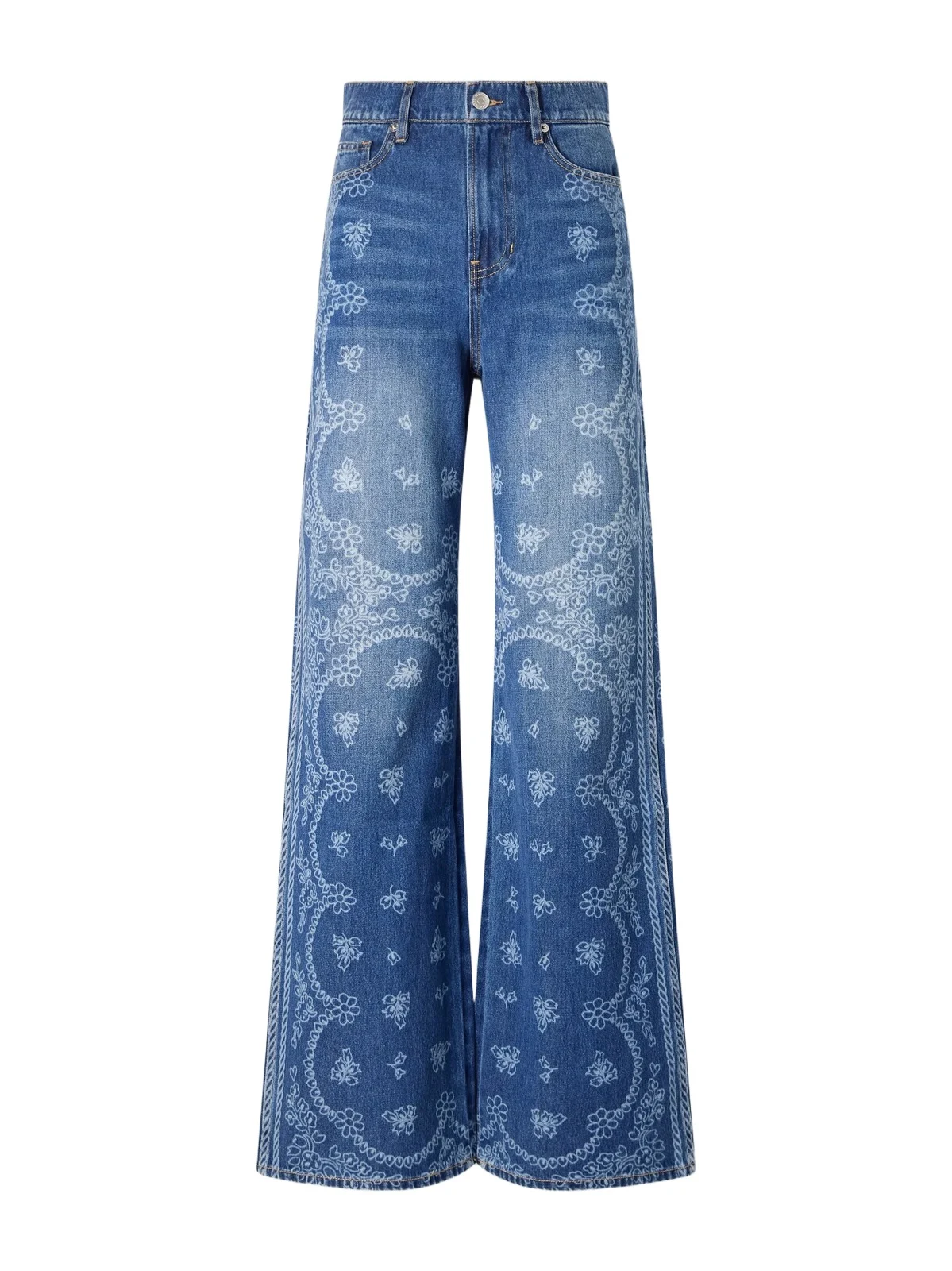 Taylor Printed High-rise Wide-leg Jeans Taylor Printed High-rise Wide-leg Jeans