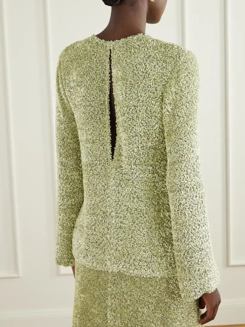 LIBEROWE Elora Cut-out Lurex Chenille Blouse | Thumbnail 3