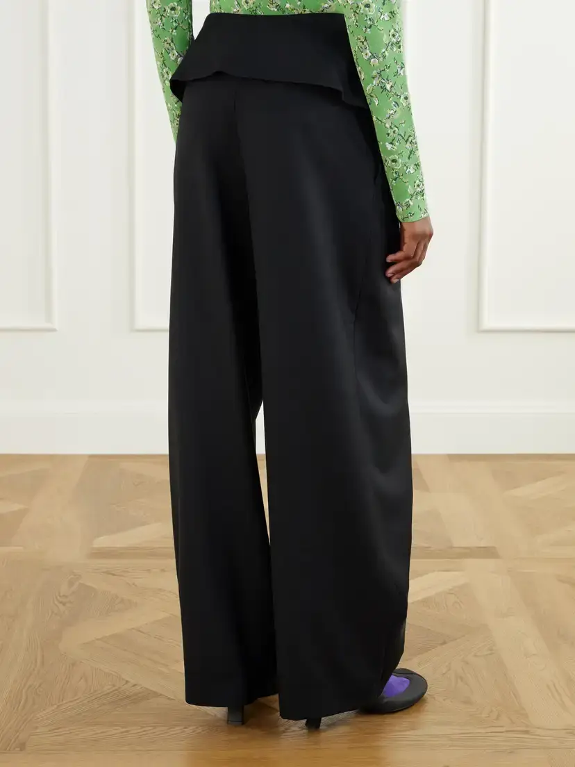 Loewe Folded Gathered Wool High-waist Wide-leg Pants | Thumbnail 4 Loewe Folded Gathered Wool High-waist Wide-leg Pants | Thumbnail 4