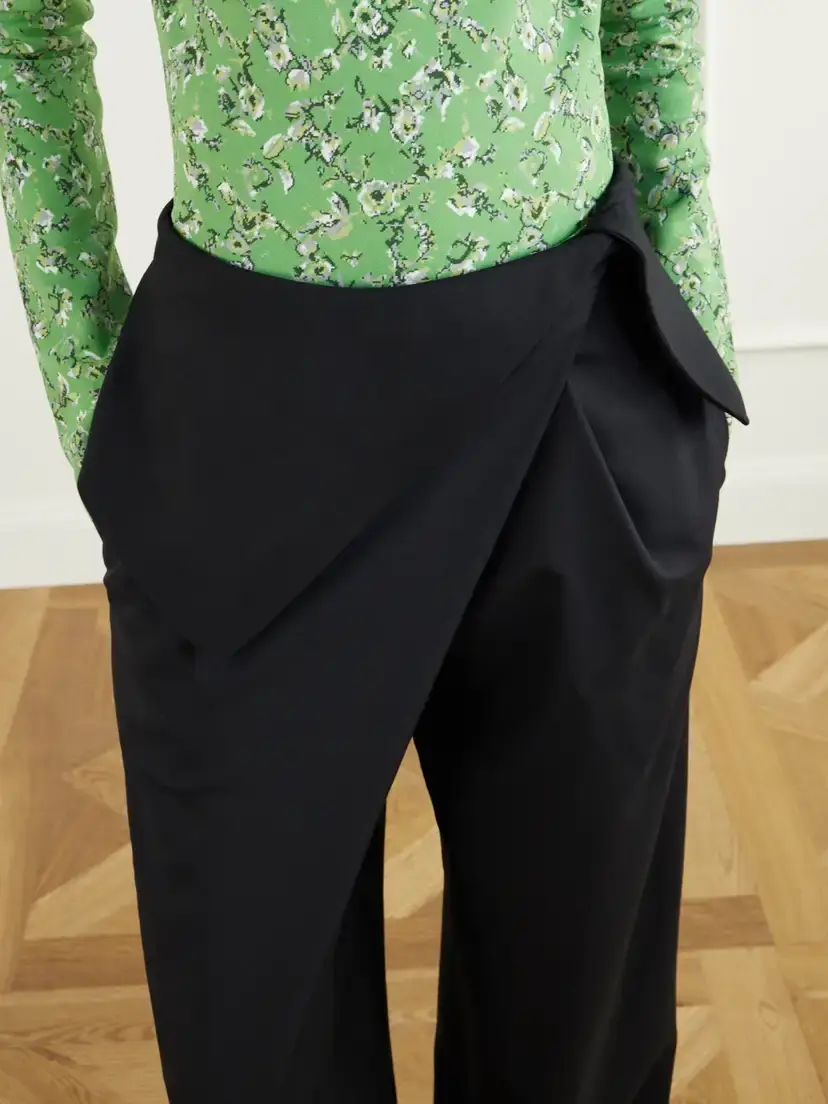 Loewe Folded Gathered Wool High-waist Wide-leg Pants | Thumbnail 5 Loewe Folded Gathered Wool High-waist Wide-leg Pants | Thumbnail 5