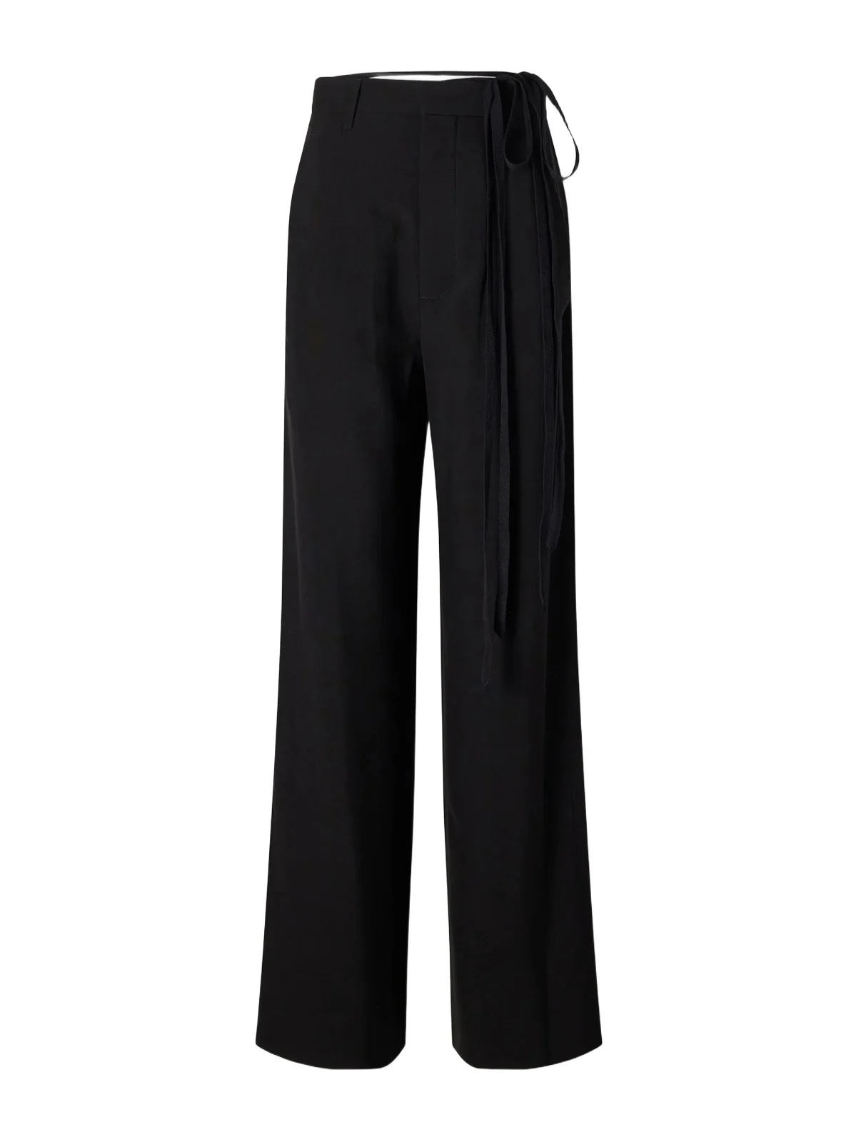 Ann Demeulemeester Anneke Ribbon-detailed Jersey Wide-leg Pants