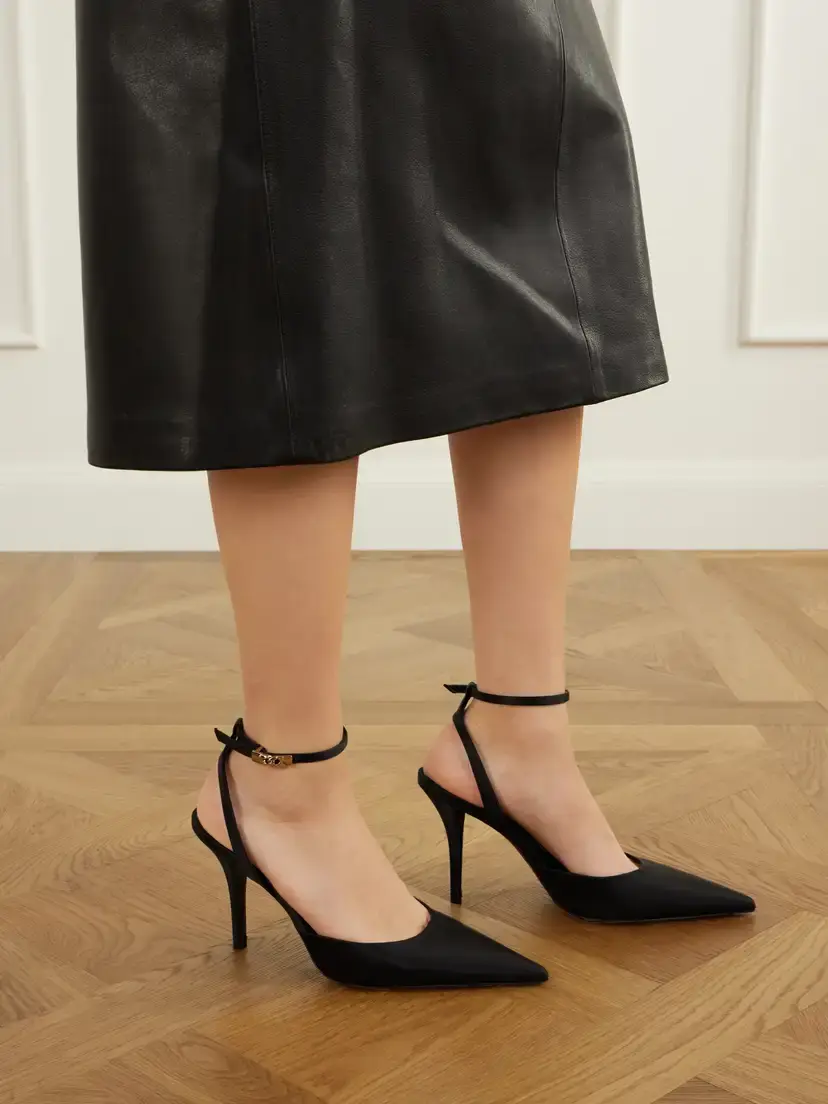 Balmain 100 Embellished Satin Pumps | Thumbnail 2 Balmain 100 Embellished Satin Pumps | Thumbnail 2