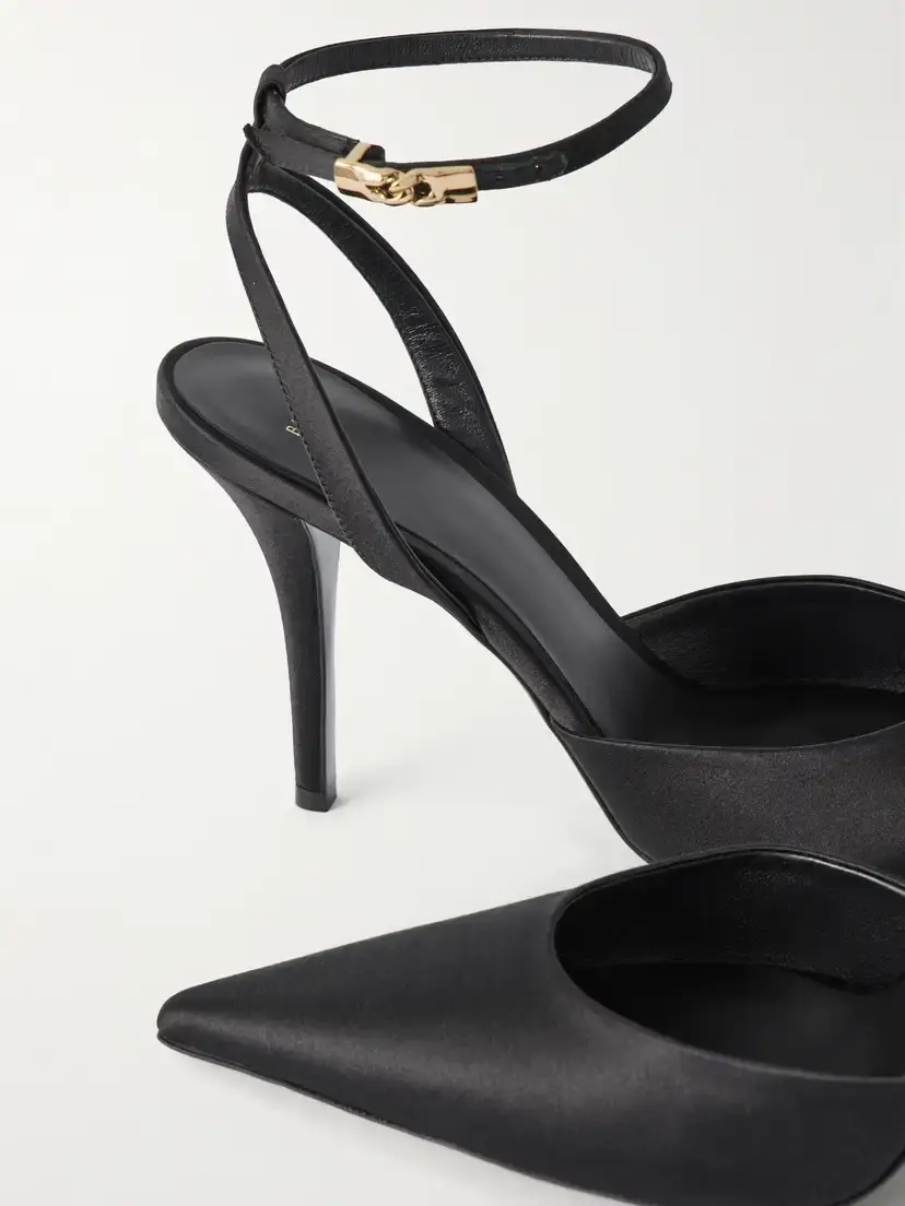 Balmain 100 Embellished Satin Pumps | Thumbnail 5 Balmain 100 Embellished Satin Pumps | Thumbnail 5