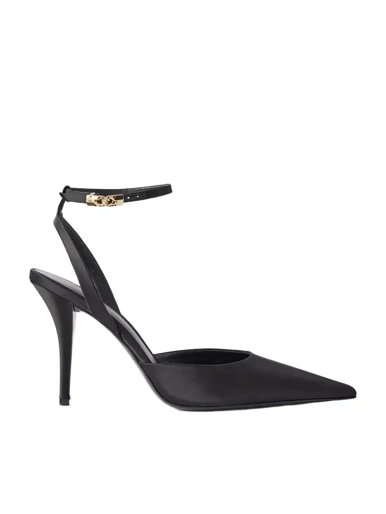 Balmain 100 Embellished Satin Pumps | Image 1 Balmain 100 Embellished Satin Pumps | Image 1