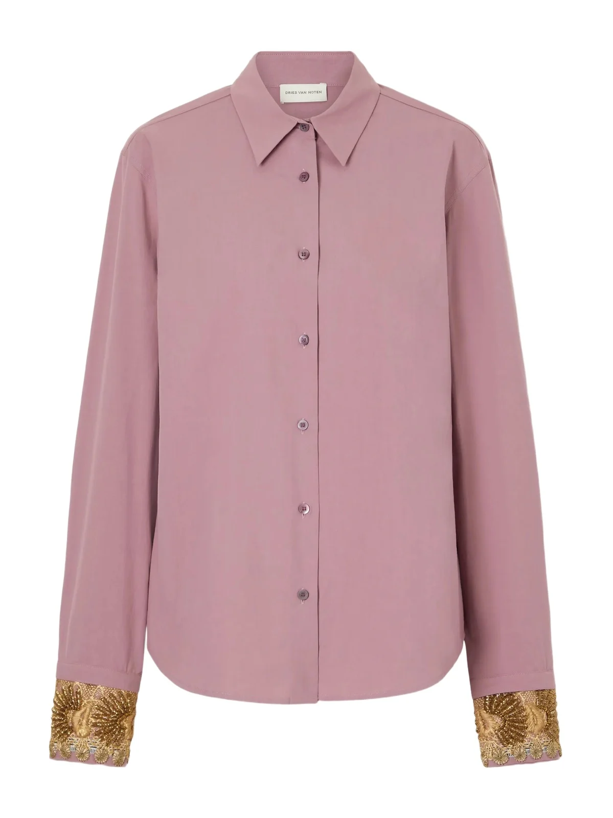 Dries Van Noten Embroidered Cotton-poplin Shirt | Thumbnail 1 Dries Van Noten Embroidered Cotton-poplin Shirt | Thumbnail 1