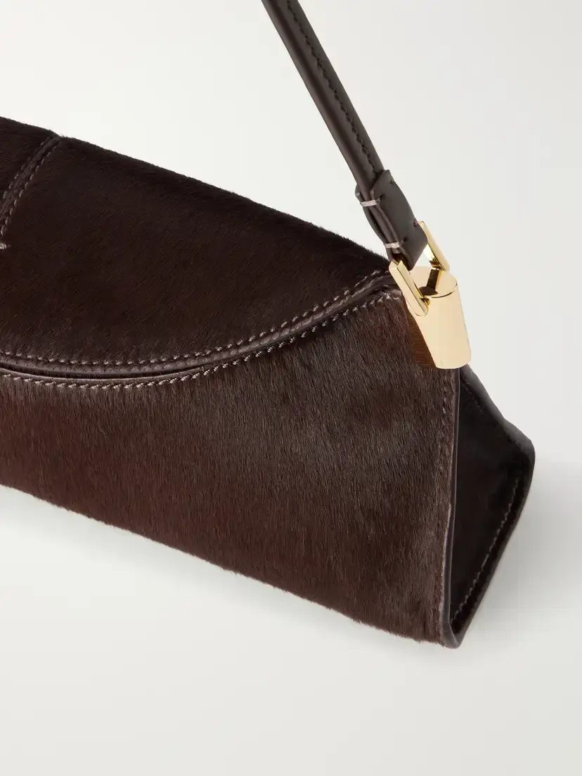 Balmain Leather-trimmed Pony-hair Shoulder Bag | Thumbnail 5