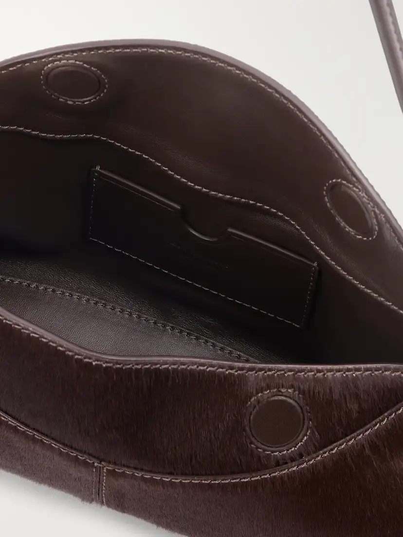 Balmain Leather-trimmed Pony-hair Shoulder Bag | Thumbnail 6