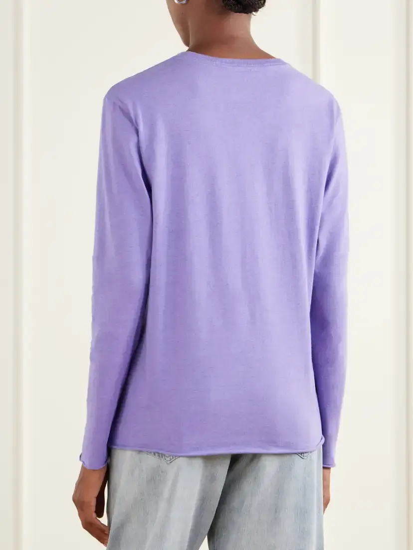 Auralee Cotton And Cashmere-blend T-shirt | Thumbnail 4 Auralee Cotton And Cashmere-blend T-shirt | Thumbnail 4