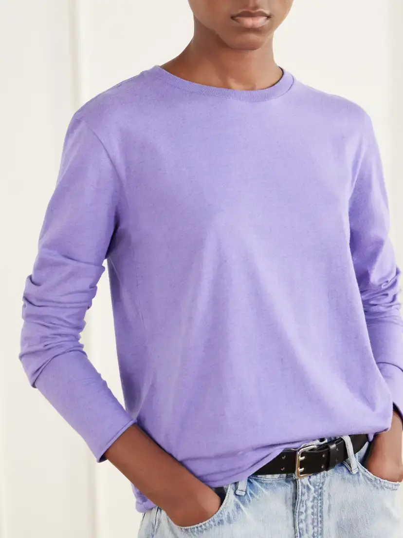 Auralee Cotton And Cashmere-blend T-shirt | Thumbnail 5 Auralee Cotton And Cashmere-blend T-shirt | Thumbnail 5