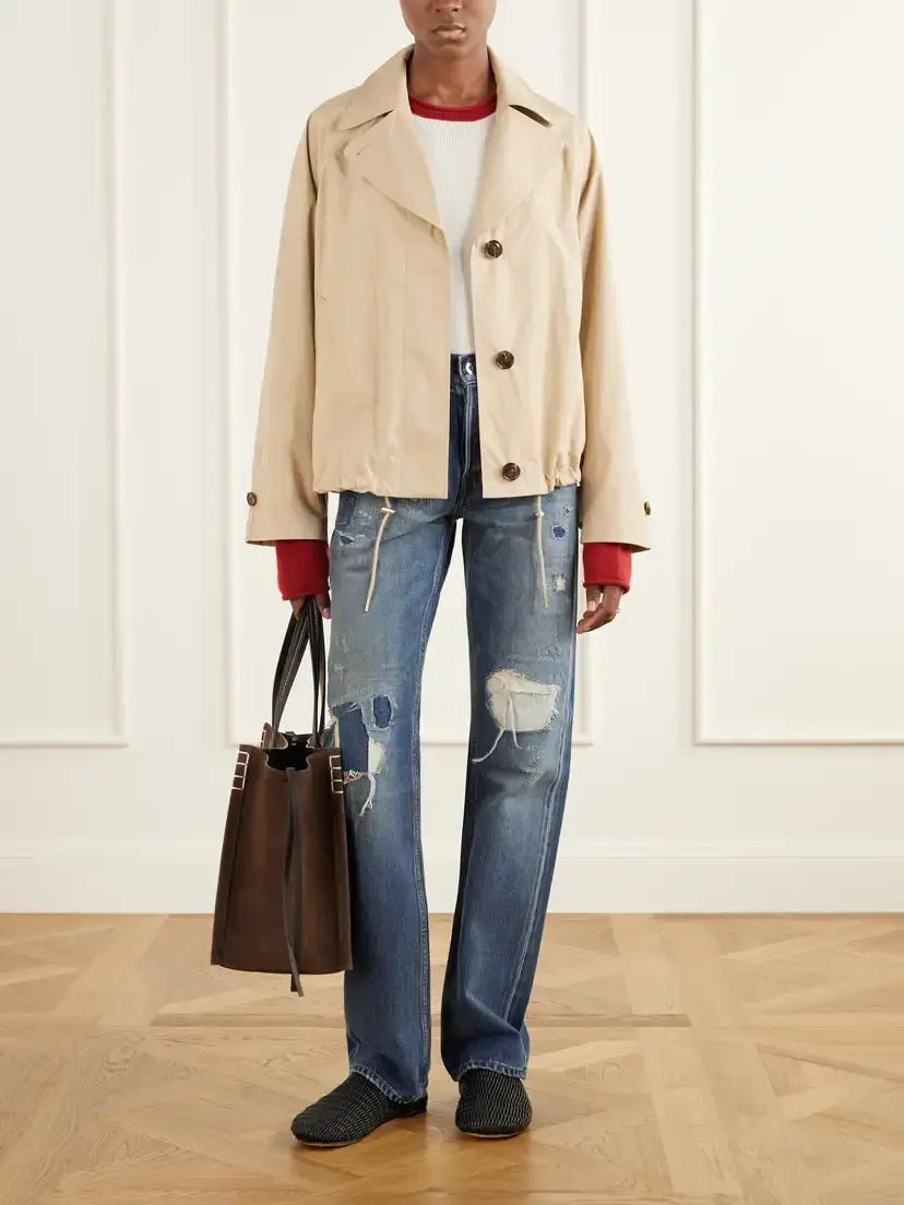 JW Anderson Loafer Cabas Leather-trimmed Suede Tote | Thumbnail 3 JW Anderson Loafer Cabas Leather-trimmed Suede Tote | Thumbnail 3