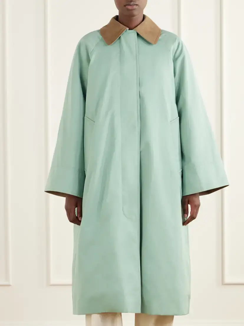 SKALL Gaby Corduroy-trimmed Organic Cotton Coat | Thumbnail 3 SKALL Gaby Corduroy-trimmed Organic Cotton Coat | Thumbnail 3