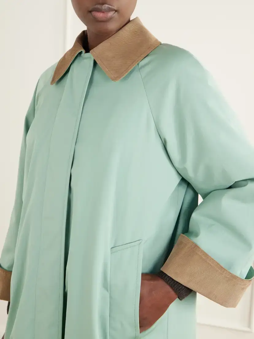 SKALL Gaby Corduroy-trimmed Organic Cotton Coat | Thumbnail 5 SKALL Gaby Corduroy-trimmed Organic Cotton Coat | Thumbnail 5