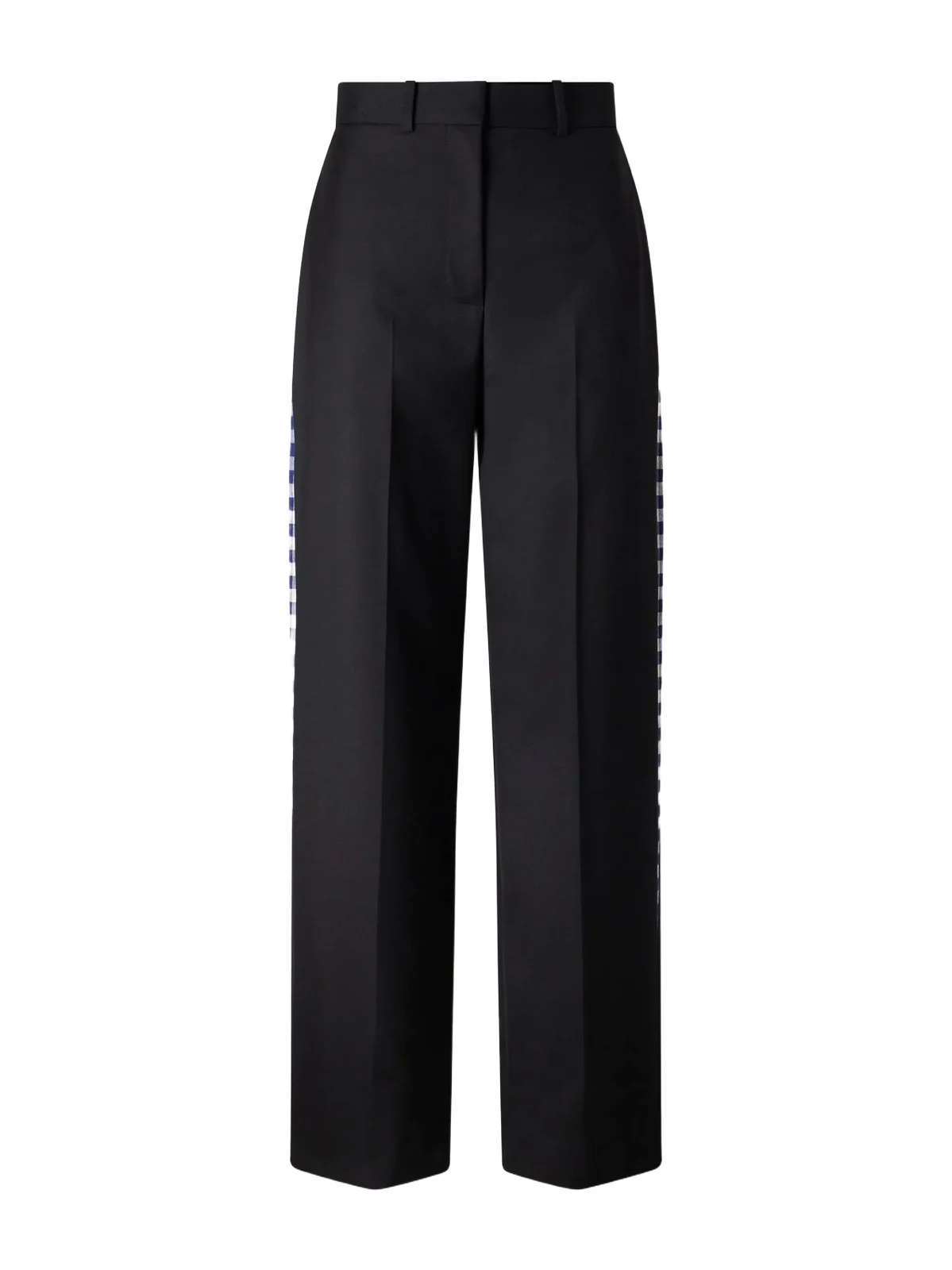 Loewe Checked Flannel-trimmed Wool Wide-leg Pants