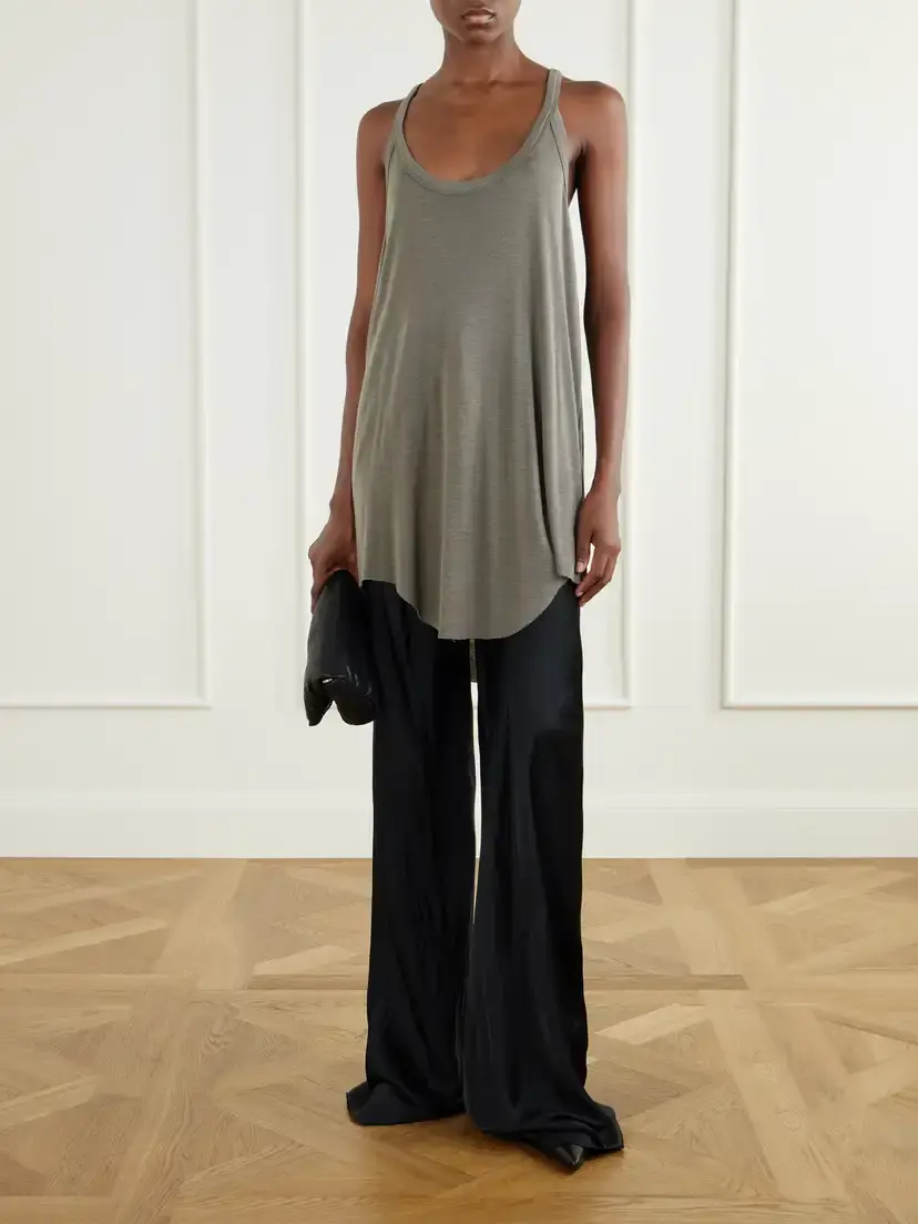 Rick Owens Gigi Wool And Silk-blend Jersey Tank | Thumbnail 2 Rick Owens Gigi Wool And Silk-blend Jersey Tank | Thumbnail 2