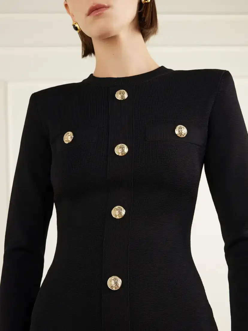 Balmain Knitted Mini Dress | Thumbnail 4 Balmain Knitted Mini Dress | Thumbnail 4
