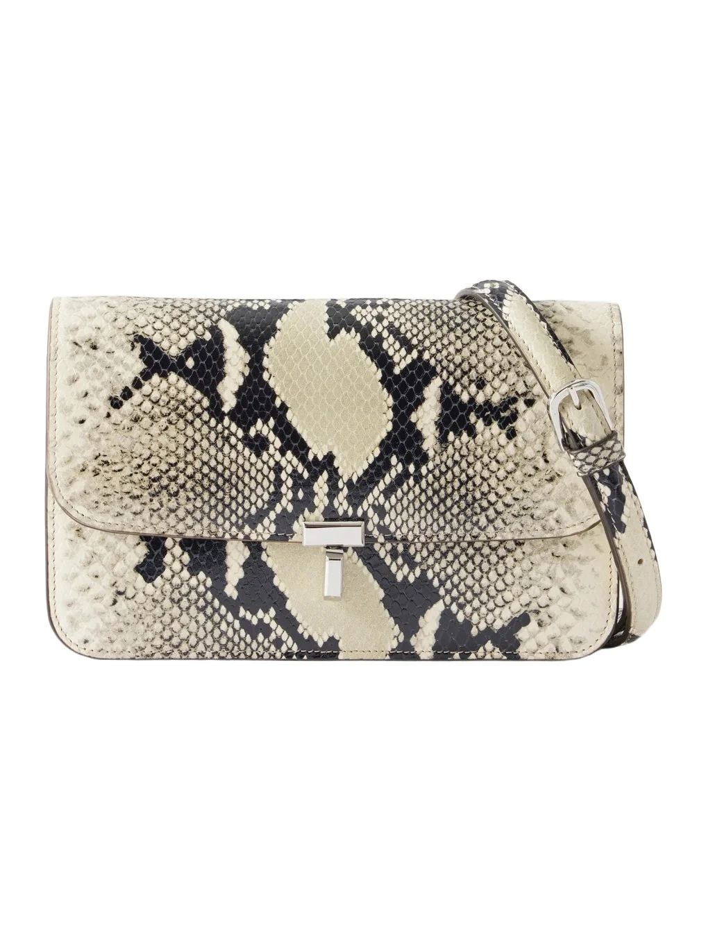 T-lock Snake-effect Leather Shoulder Bag T-lock Snake-effect Leather Shoulder Bag