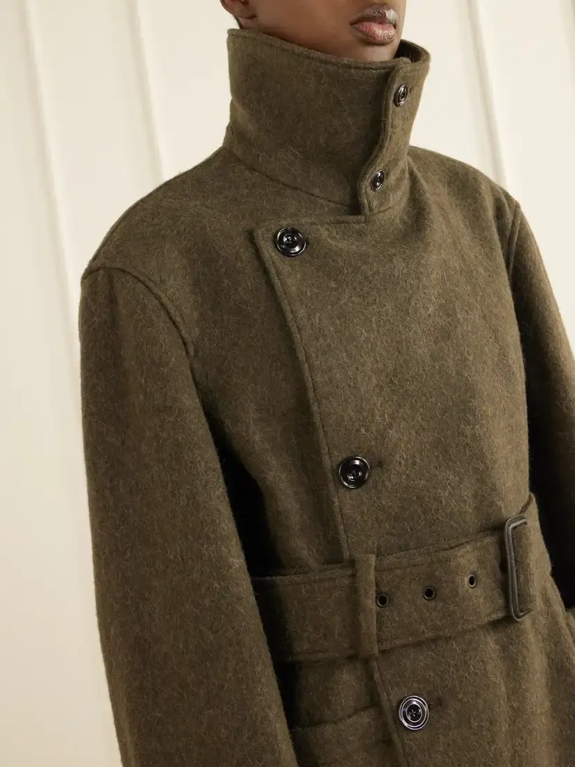 Lemaire Belted Alpaca And Wool-blend Felt Coat | Thumbnail 4 Lemaire Belted Alpaca And Wool-blend Felt Coat | Thumbnail 4