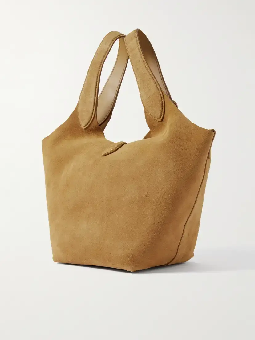 Polo Ralph Lauren Polo Play Leather-trimmed Suede Tote | Thumbnail 3 Polo Ralph Lauren Polo Play Leather-trimmed Suede Tote | Thumbnail 3