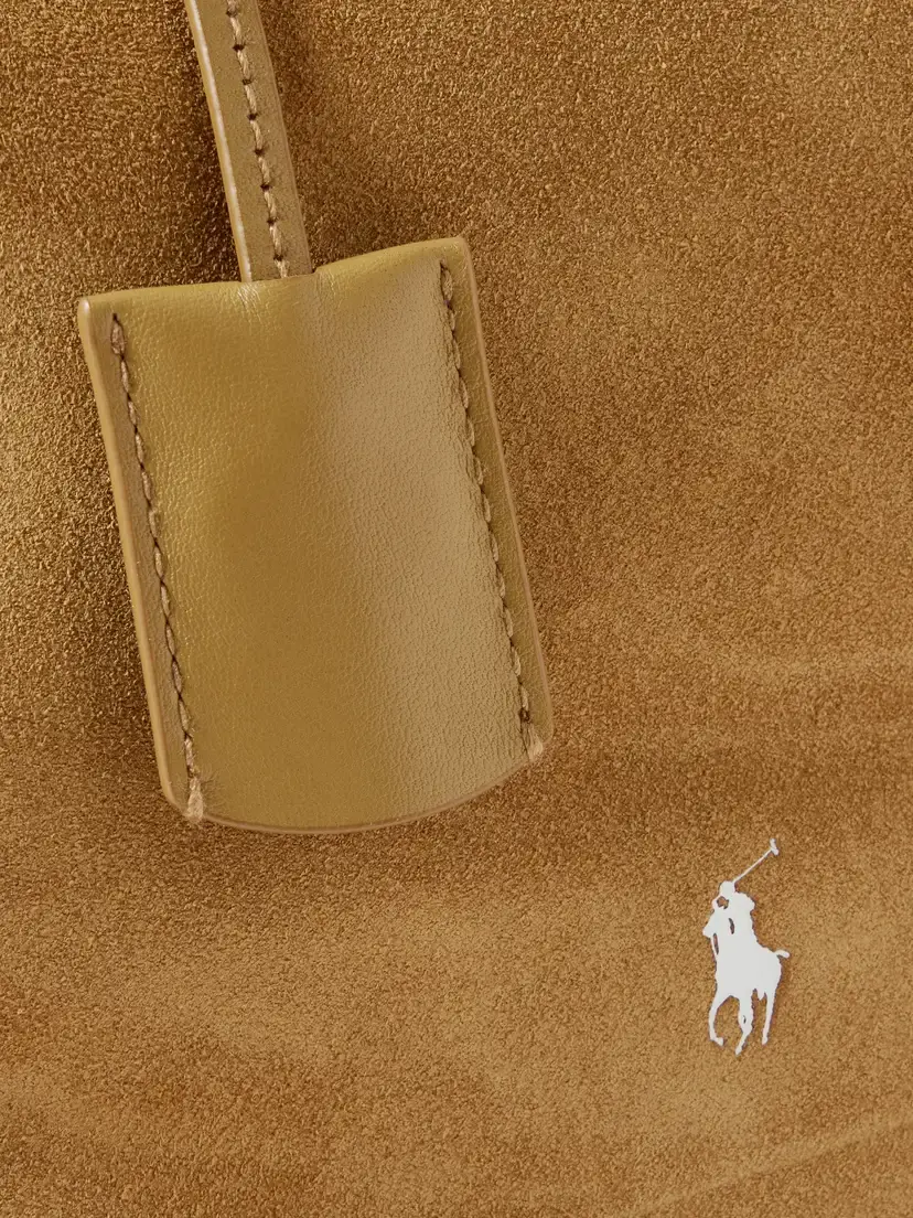 Polo Ralph Lauren Polo Play Leather-trimmed Suede Tote | Thumbnail 4 Polo Ralph Lauren Polo Play Leather-trimmed Suede Tote | Thumbnail 4