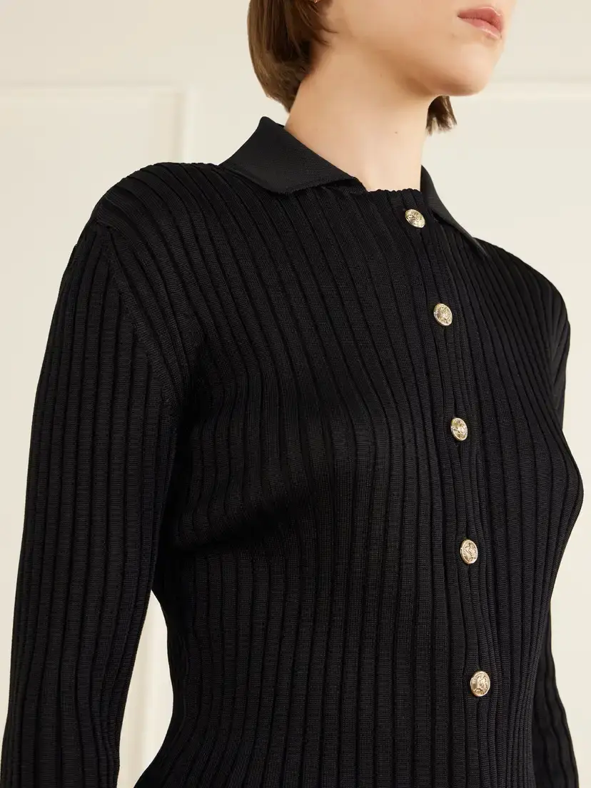 Balmain Ribbed Cardigan | Thumbnail 4 Balmain Ribbed Cardigan | Thumbnail 4