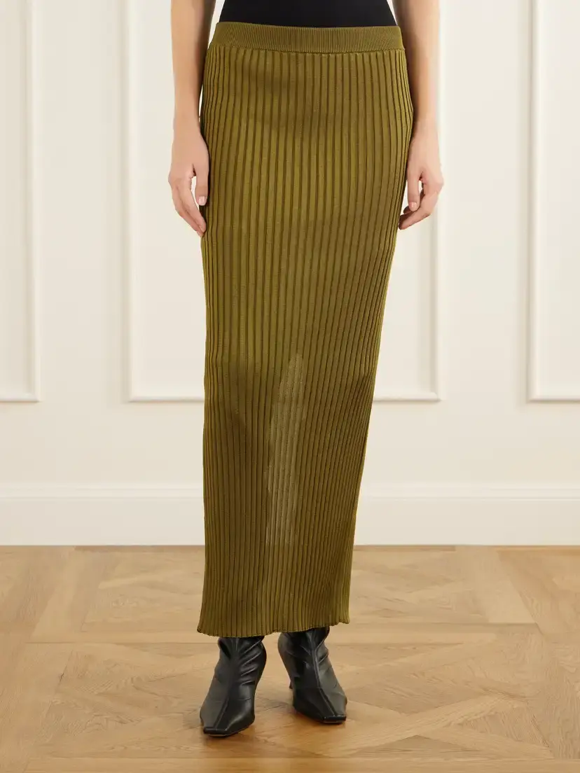 Balmain Ribbed Stretch Maxi Skirt | Thumbnail 3 Balmain Ribbed Stretch Maxi Skirt | Thumbnail 3