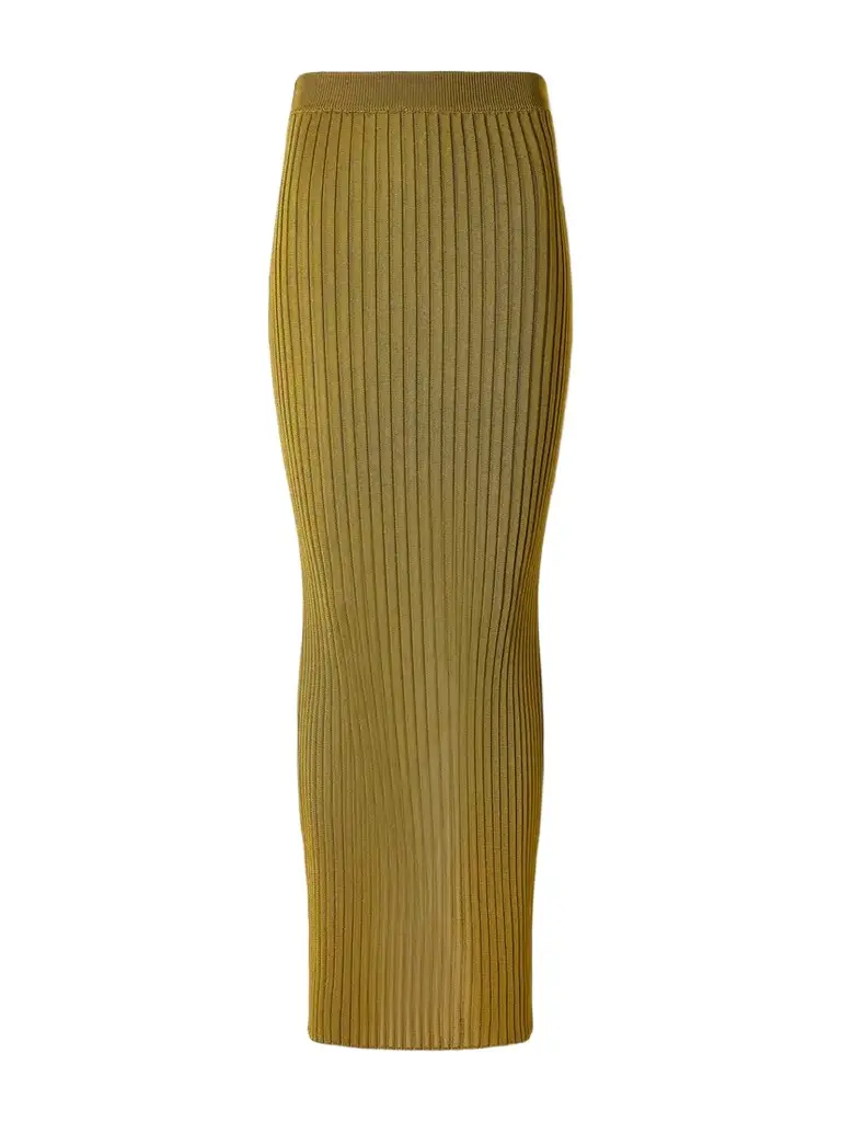 Balmain Ribbed Stretch Maxi Skirt