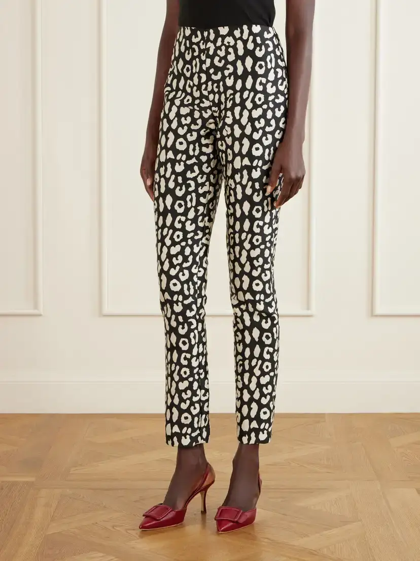 Carolina Herrera Leopard-patterned Jacquard Slim-leg Pants | Thumbnail 3 Carolina Herrera Leopard-patterned Jacquard Slim-leg Pants | Thumbnail 3