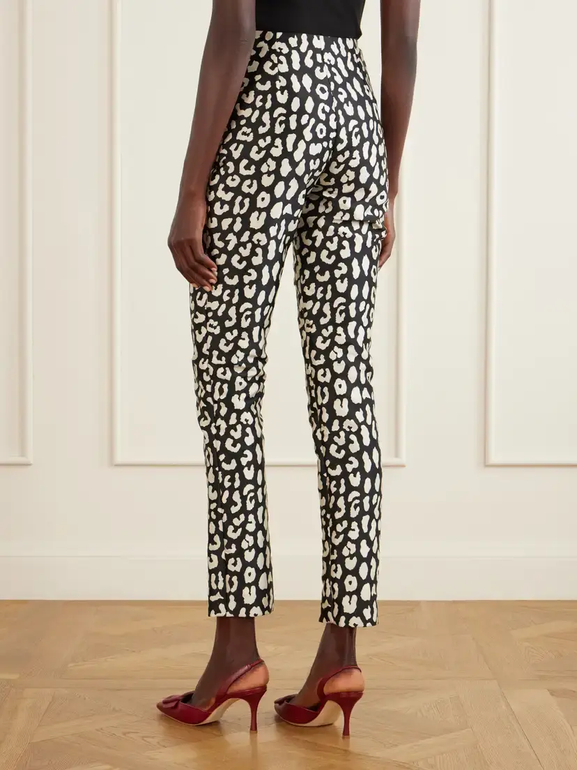 Carolina Herrera Leopard-patterned Jacquard Slim-leg Pants | Thumbnail 4 Carolina Herrera Leopard-patterned Jacquard Slim-leg Pants | Thumbnail 4