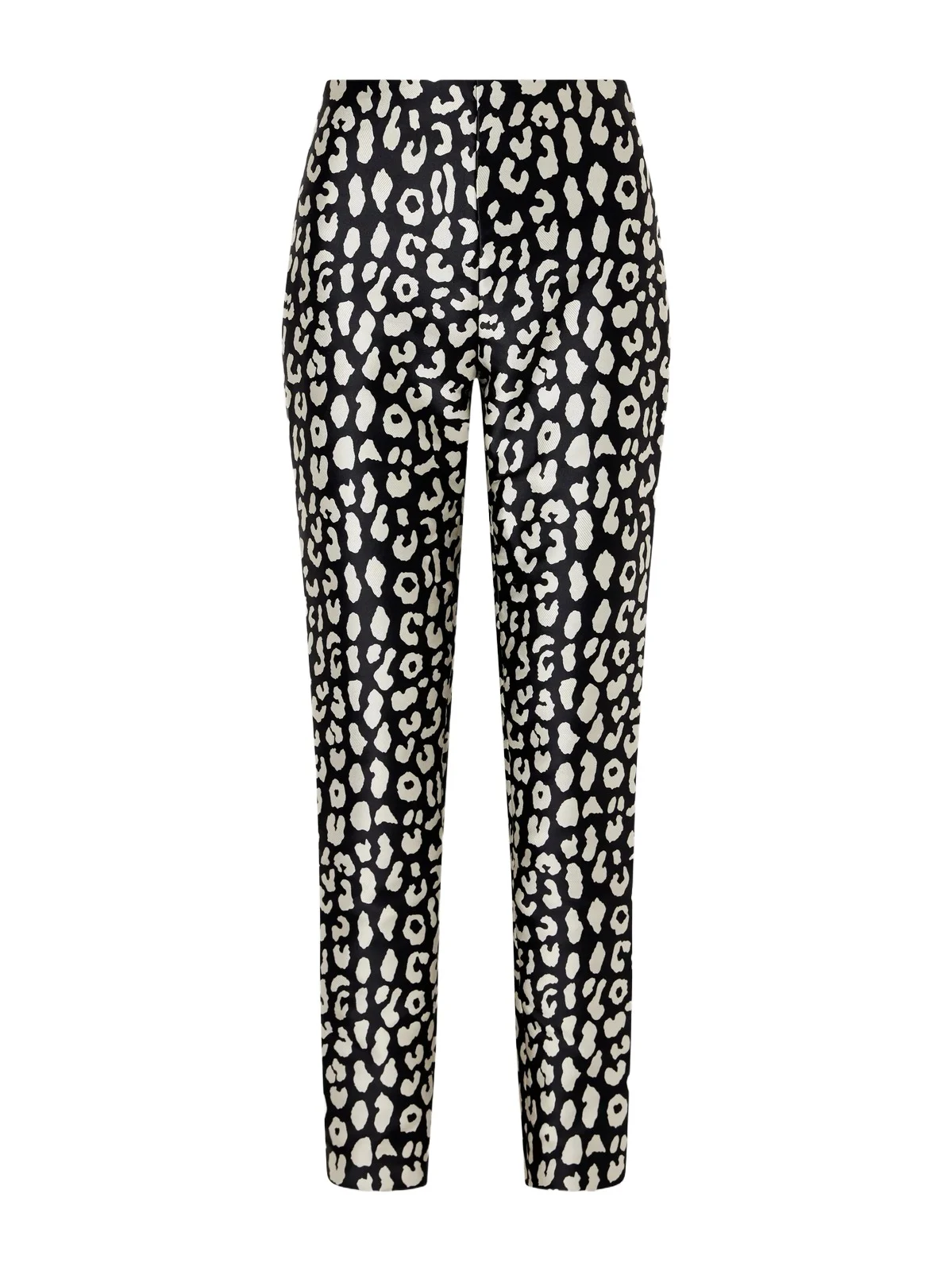 Carolina Herrera Leopard-patterned Jacquard Slim-leg Pants