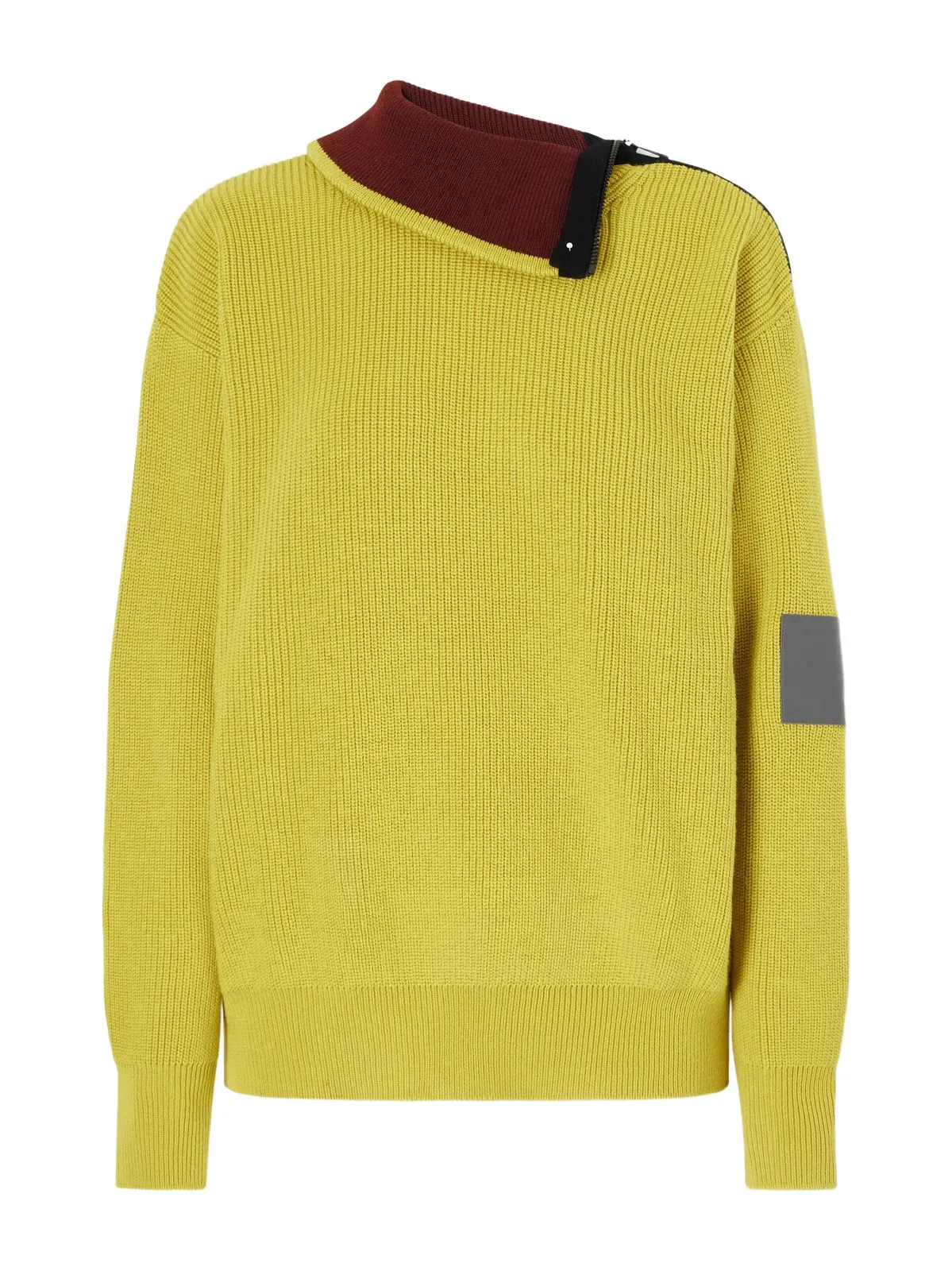 Loewe Zip-detailed Leather-trimmed Ribbed Wool-blend Turtleneck Sweater | Thumbnail 1 Loewe Zip-detailed Leather-trimmed Ribbed Wool-blend Turtleneck Sweater | Thumbnail 1