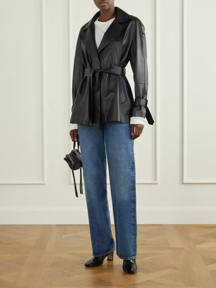 aeyde Billie Stripe 55 Patent-trimmed Leather Ankle Boots | Thumbnail 4